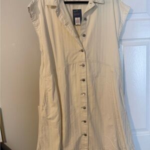 Universal Thread Cream Button-Down Dress